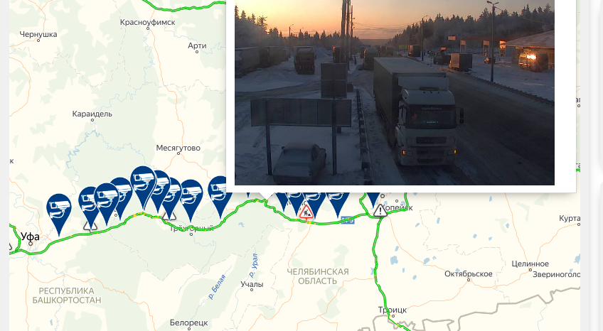 Карта пробок м5 онлайн